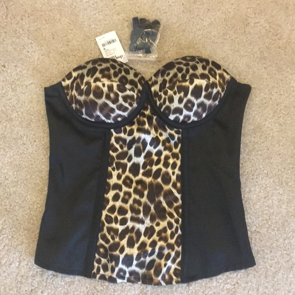 Charlotte Russe NEW W/TAGS leopard print bustier